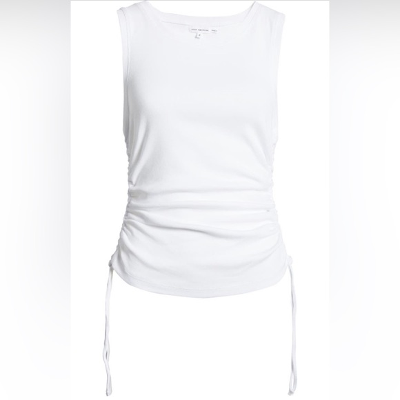 Good American Tops - Good American Ruched Tank in White GA SIZE 4/ Size XL NWT